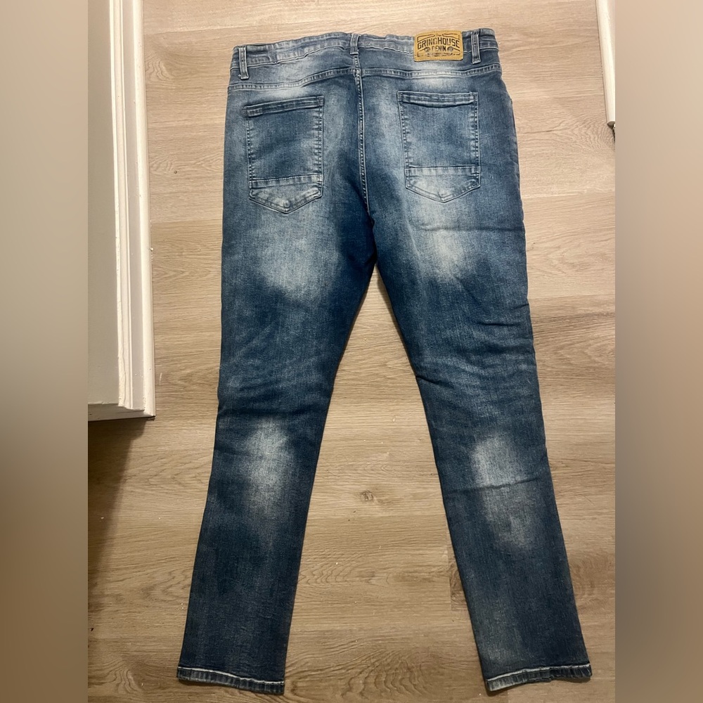 Grind house, denim jeans